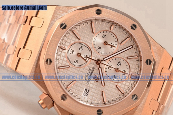 Replica Audemars Piguet Royal Oak Chronograph Watch Rose Gold 26331OR.OO.1220OR.02L - Click Image to Close
